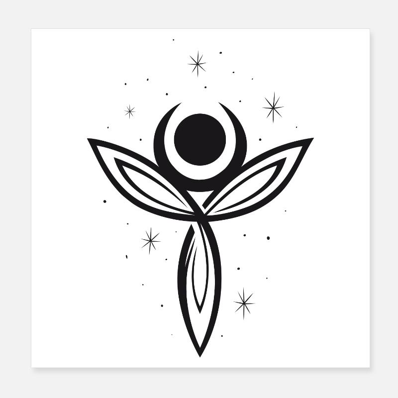 Déesse Lune Déesse Trinity Triquetra Poster 20 x 20 cm
