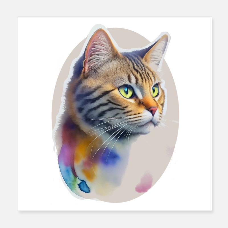 Chat Poster 20 x 20 cm