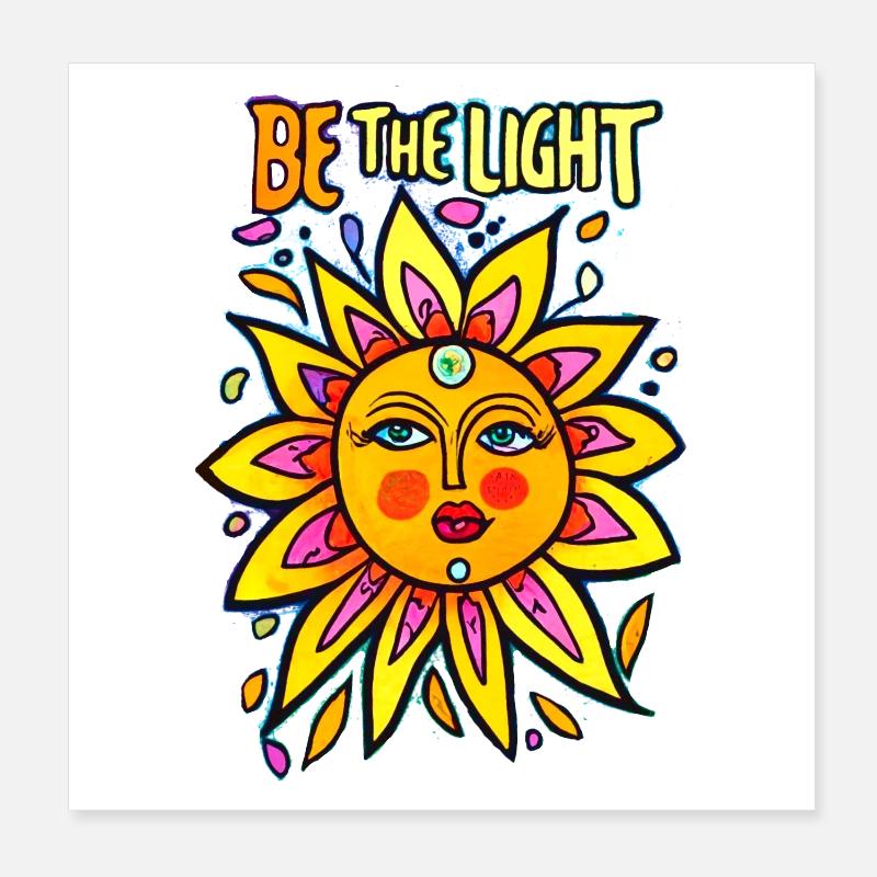Be the Light Poster 20x20 cm