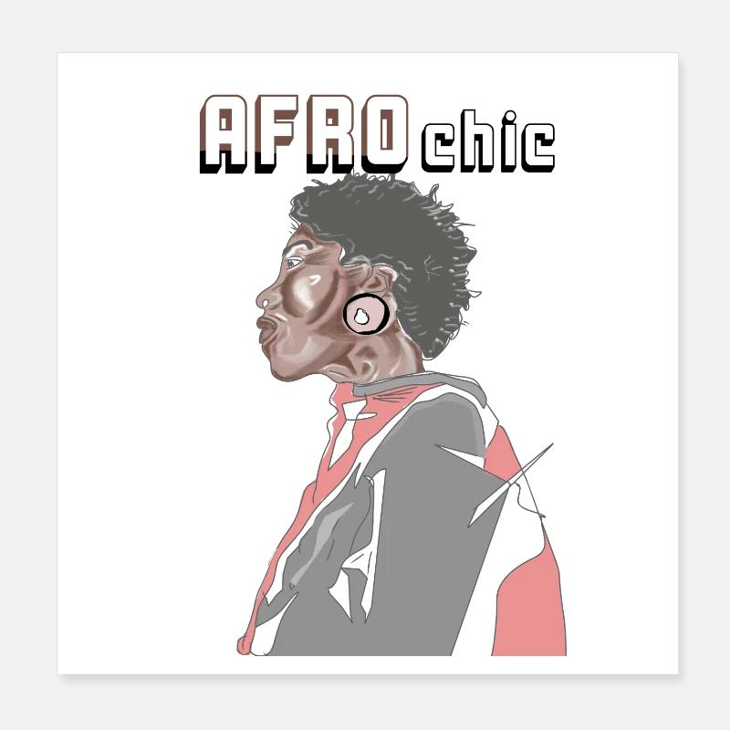 Afro chic Poster 20 x 20 cm