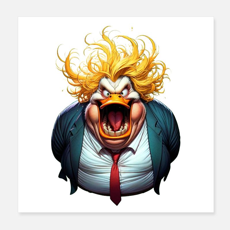 Caricature de Trumpman Poster 20 x 20 cm