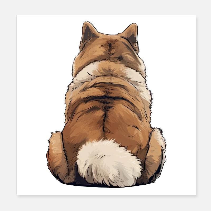 Akita Poster 20x20 cm