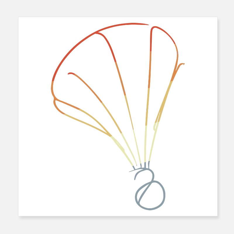 Retro Shuttlecock Sketch Poster 8" x 8" (20x20 cm)