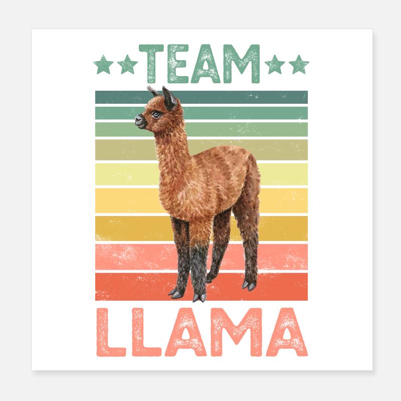 Lama Poster 20x20 cm