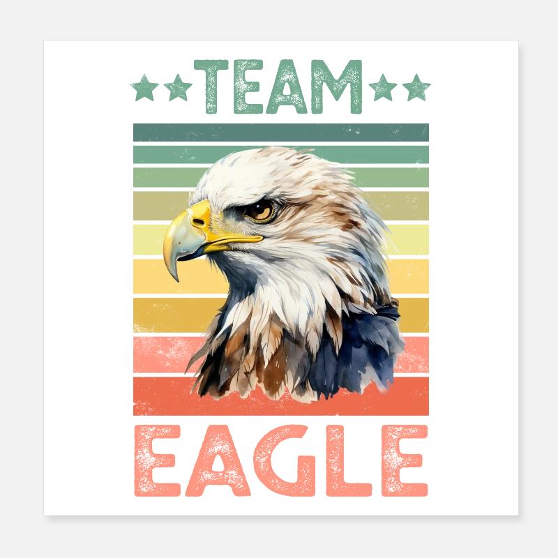 Eagle Poster 8" x 8" (20x20 cm)