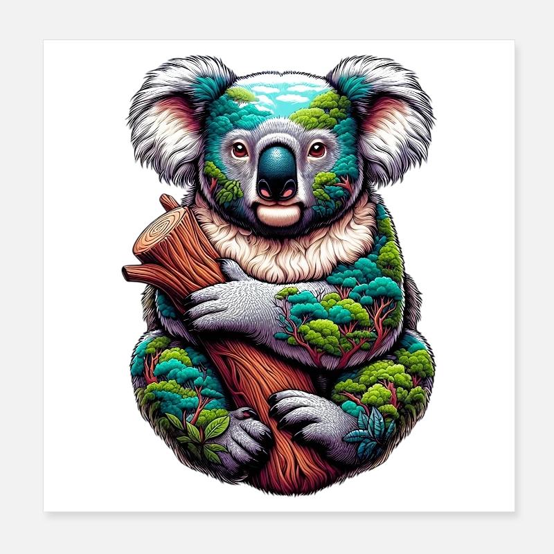 Koala Poster 20 x 20 cm