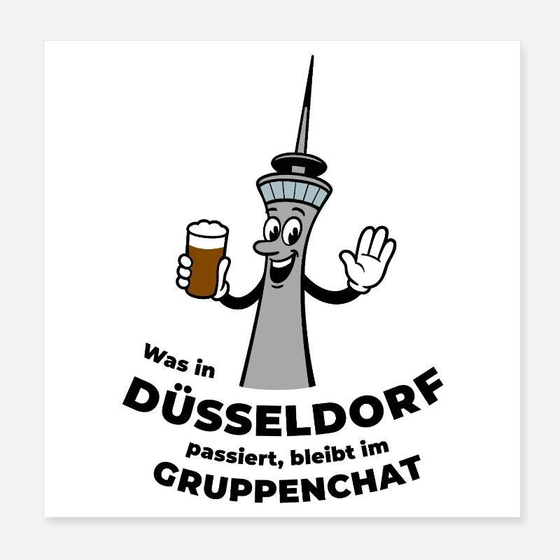 Was in Dusseldorf passiert Poster 20x20 cm