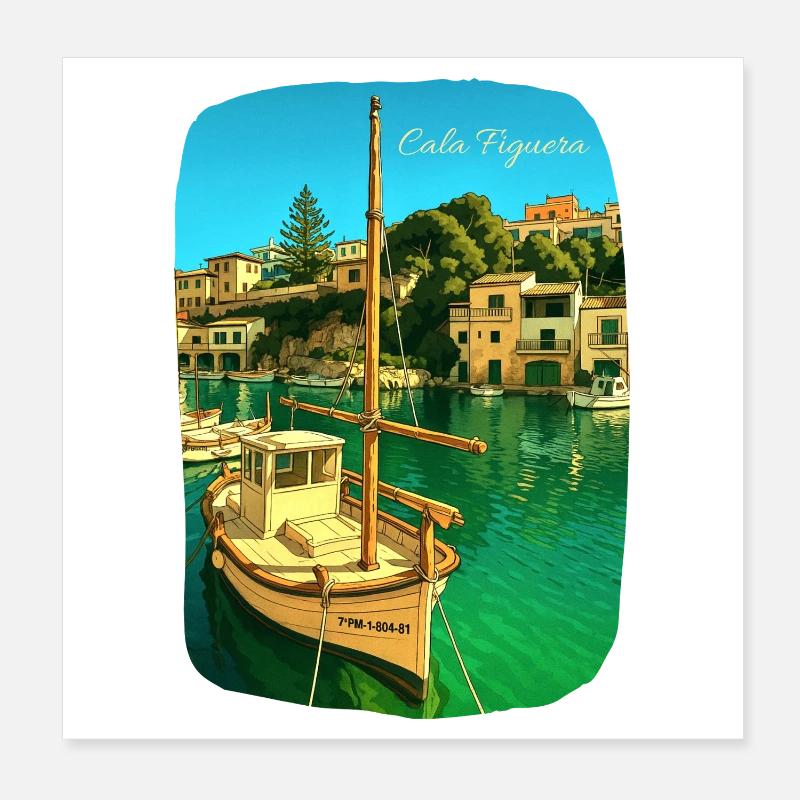 Cala Figuera - Mallorca Poster 20x20 cm