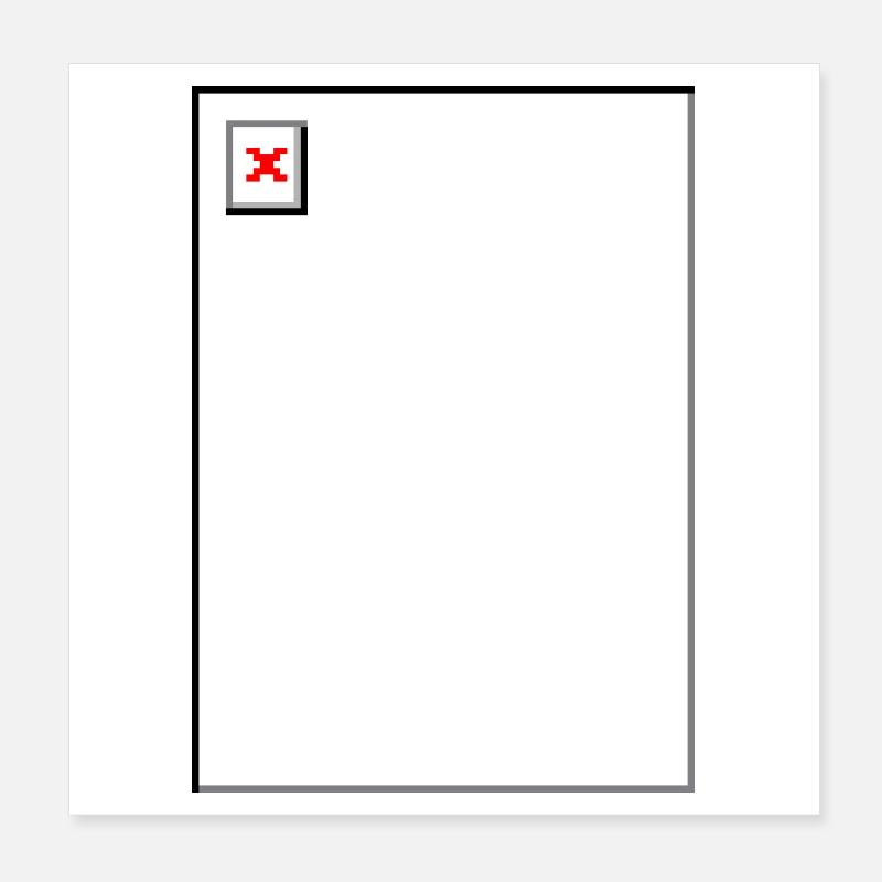 Image Not Found – but Style Guaranteed Poster 8" x 8" (20x20 cm)