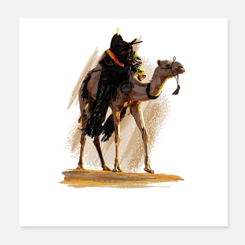 Kamel Poster 20x20 cm