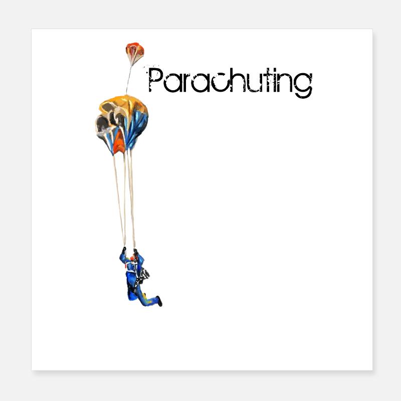 Parachuting Poster 20x20 cm