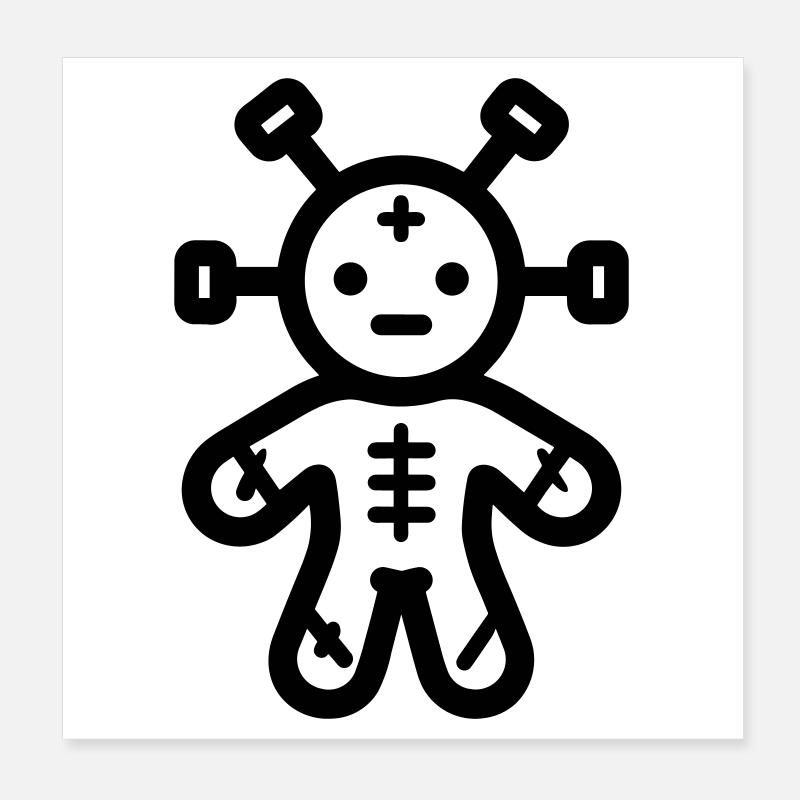 Voodoo-Puppe Poster 20x20 cm