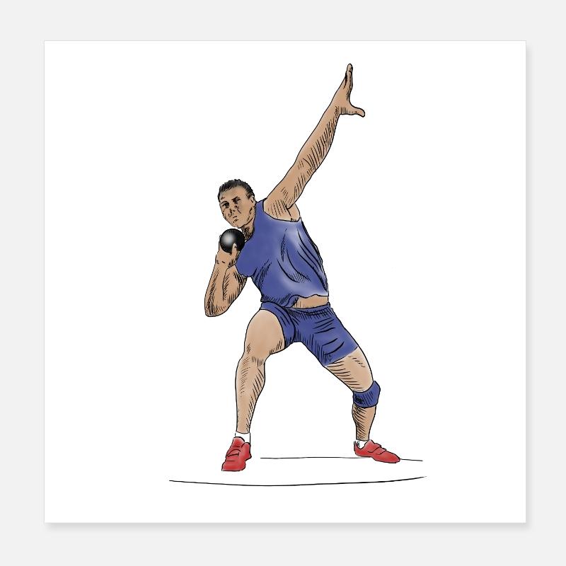 Shot put Poster 8" x 8" (20x20 cm)