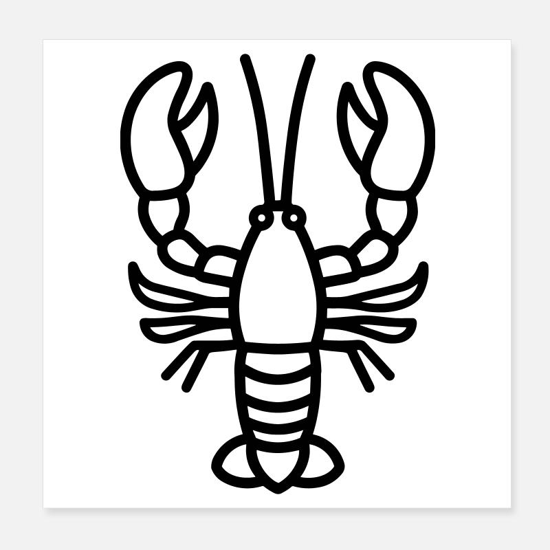 Hummer Poster 20x20 cm