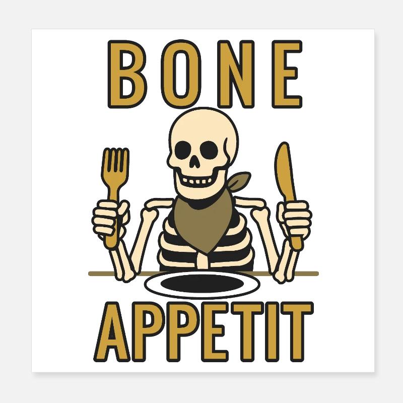 Knochenappetit - Halloween 2025 Poster 20x20 cm