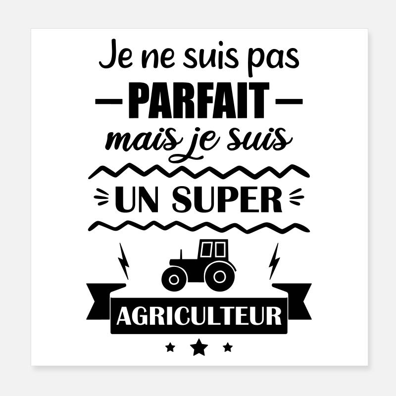 Super Farmer Farm Feldtraktor Poster 20x20 cm