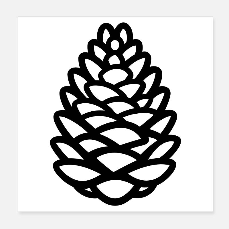 Pine Cone Poster 8" x 8" (20x20 cm)