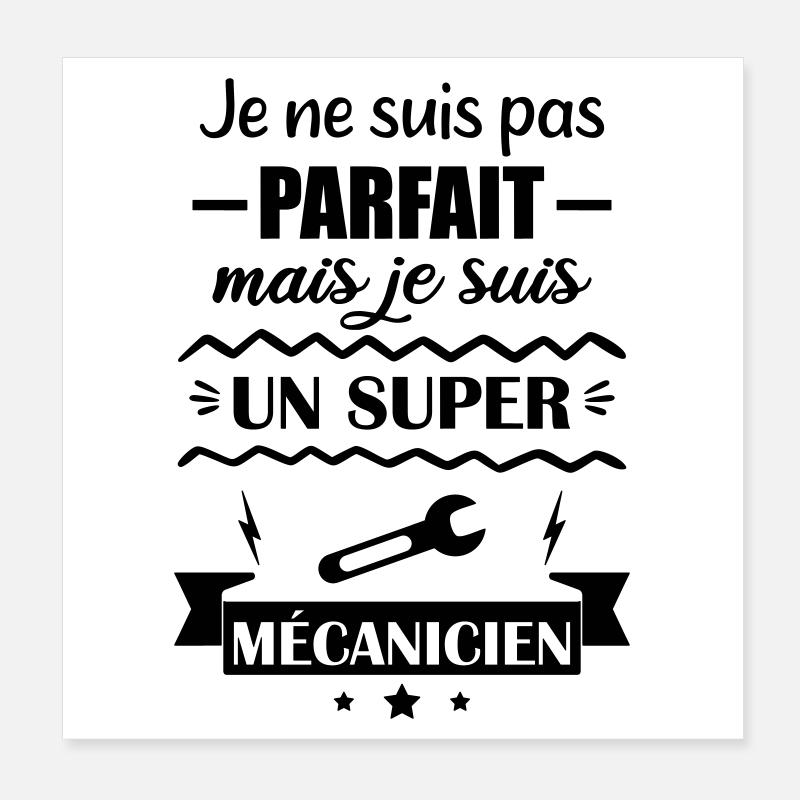 Super Mécanicien Garage Outils Poster 20 x 20 cm