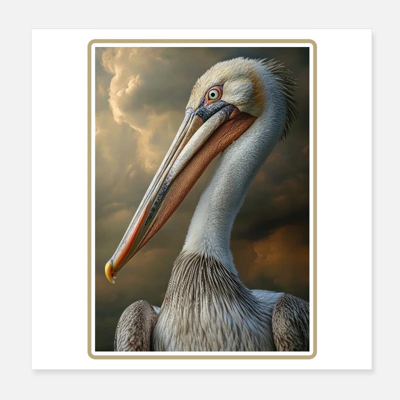 Pélicans Pélican Poster 20 x 20 cm