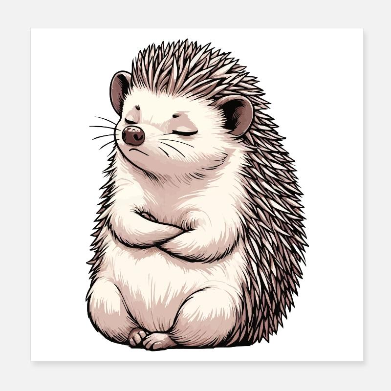 Hedgehog Hedgehog Lover Hedgehog Owner Hedgehog Keeper Stinger Poster 8" x 8" (20x20 cm)