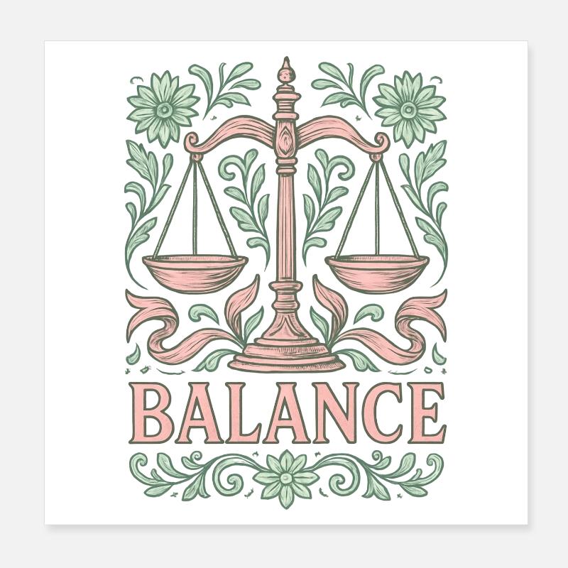 Libra star sign Poster 8" x 8" (20x20 cm)