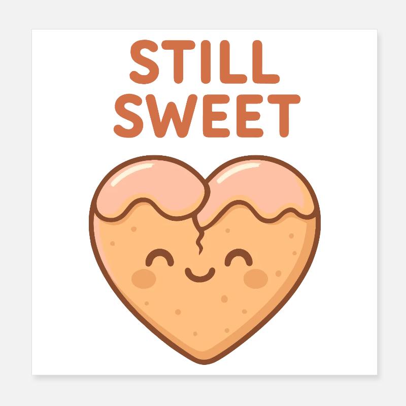 Coeur de biscuit encore doux Poster 20 x 20 cm
