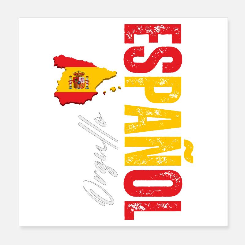 Spanish Pride, vertical design Poster 8" x 8" (20x20 cm)