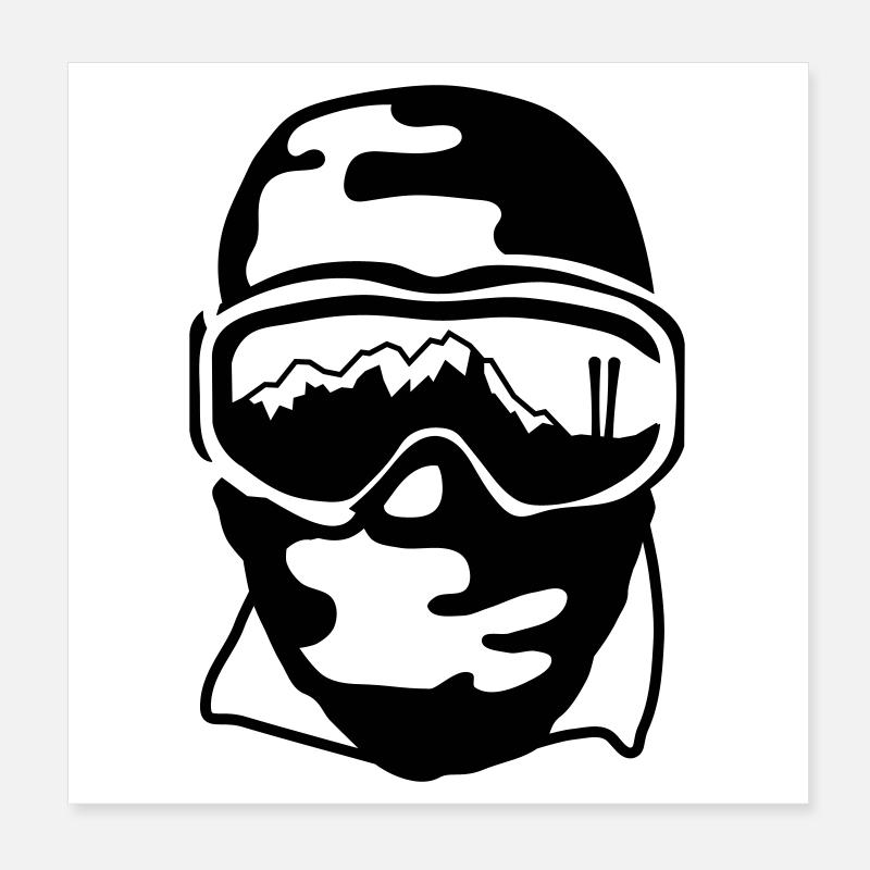 Ski goggles Poster 8" x 8" (20x20 cm)