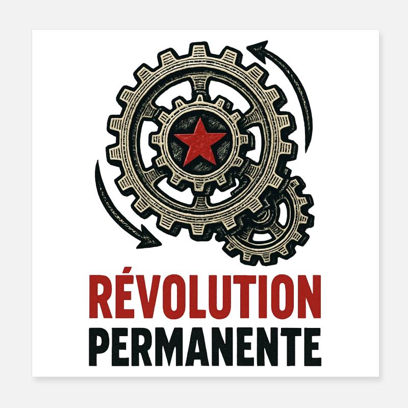 Permanent revolution Poster 8" x 8" (20x20 cm)