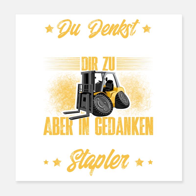 Conducteur de chariot élévateur Poster 20 x 20 cm