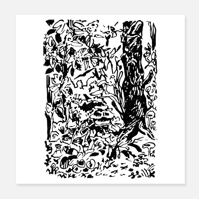 FORÊT ENCHANTÉE Poster 20 x 20 cm