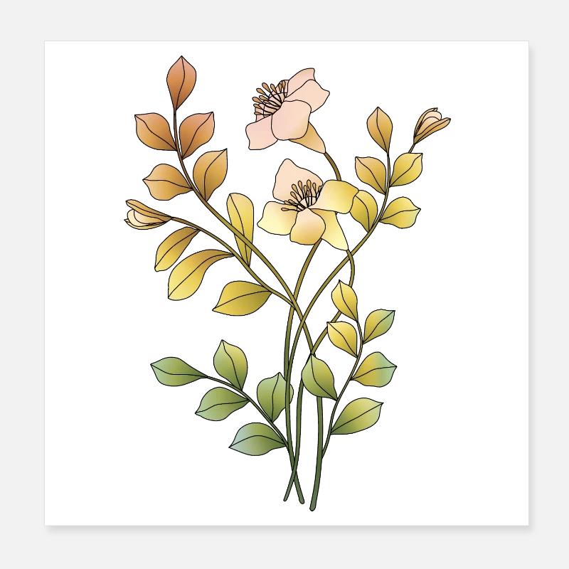 Fleur Poster 20 x 20 cm