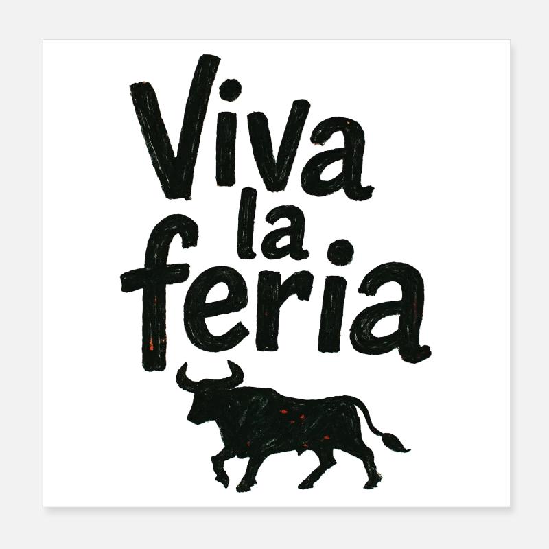Viva la feria Poster 20 x 20 cm
