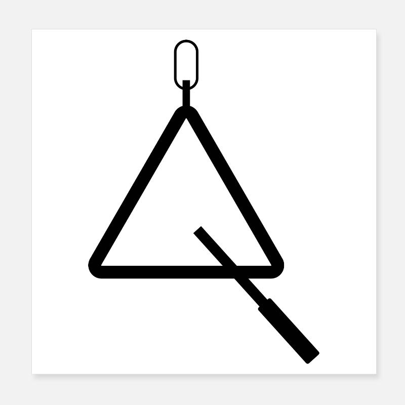 Triangle music Poster 8" x 8" (20x20 cm)