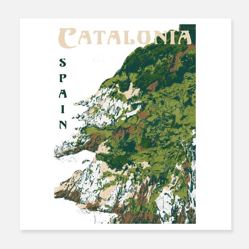 KATALONIEN Poster 20x20 cm
