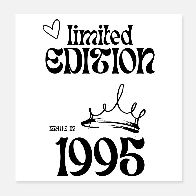 Édition limitée 1995 - 30 ans Poster 20 x 20 cm