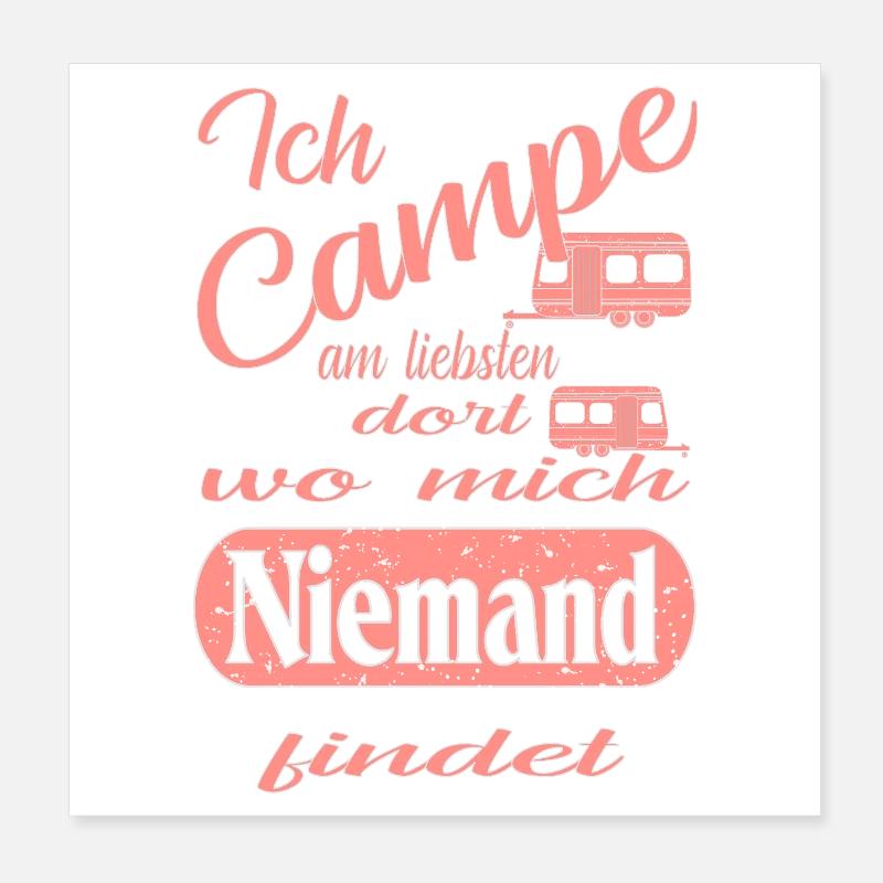 Campen Poster 20x20 cm