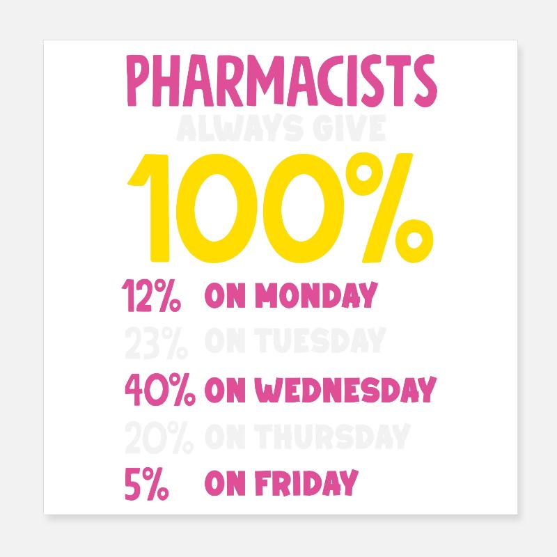 Apotheker Pharmazeutisch-technischer Poster 20x20 cm