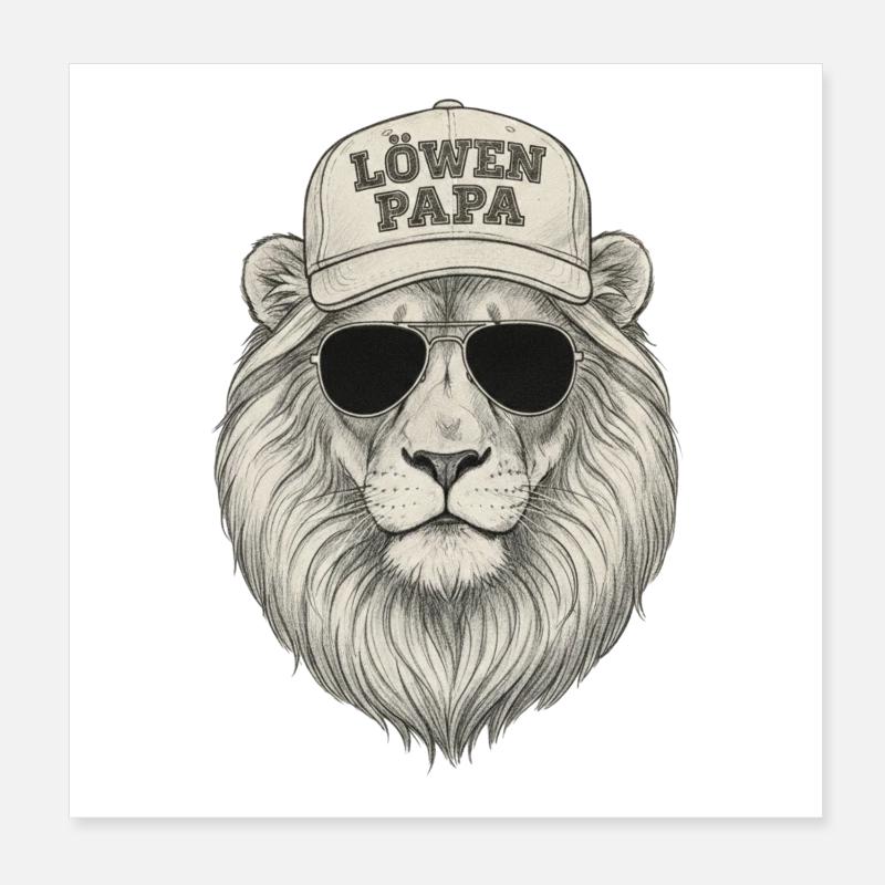 Leo Dad Poster 8" x 8" (20x20 cm)