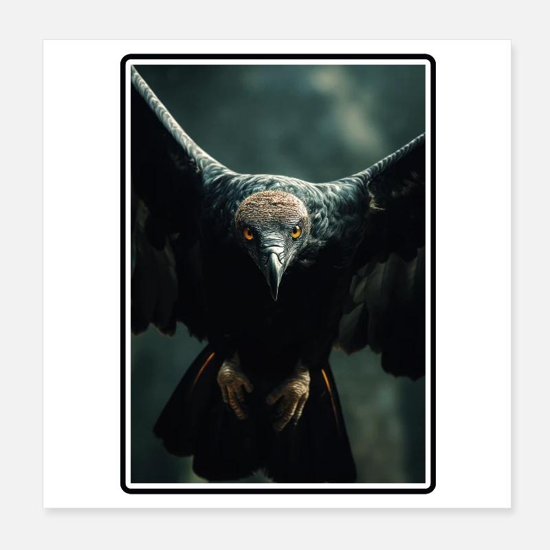 Vulture Poster 8" x 8" (20x20 cm)