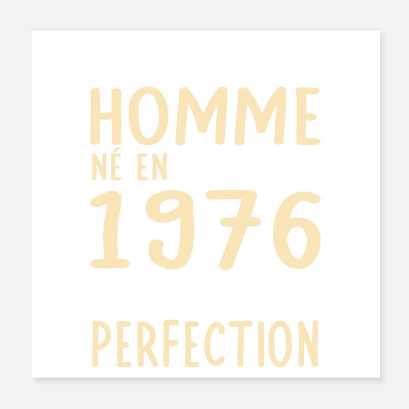 Anniversaire 50 ans - Né en Avril 1976 Poster 20 x 20 cm