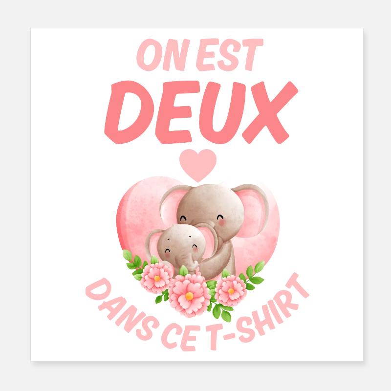 Annonce Grande Sœur Bébé Message Amour Poster 20 x 20 cm