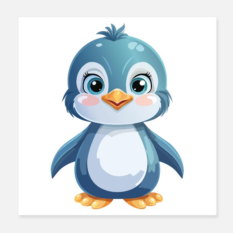 Sugar-sweet penguin moment Poster 8" x 8" (20x20 cm)