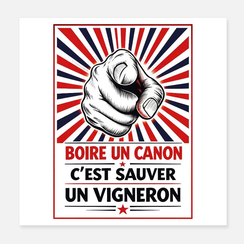 Einen Drink zu nehmen heißt, einen Winzer zu retten Poster 20x20 cm