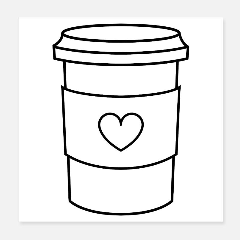 Coffee cup Poster 8" x 8" (20x20 cm)