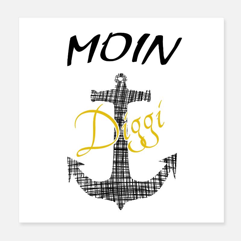 Anker Hamburg Diggi Poster 20 x 20 cm