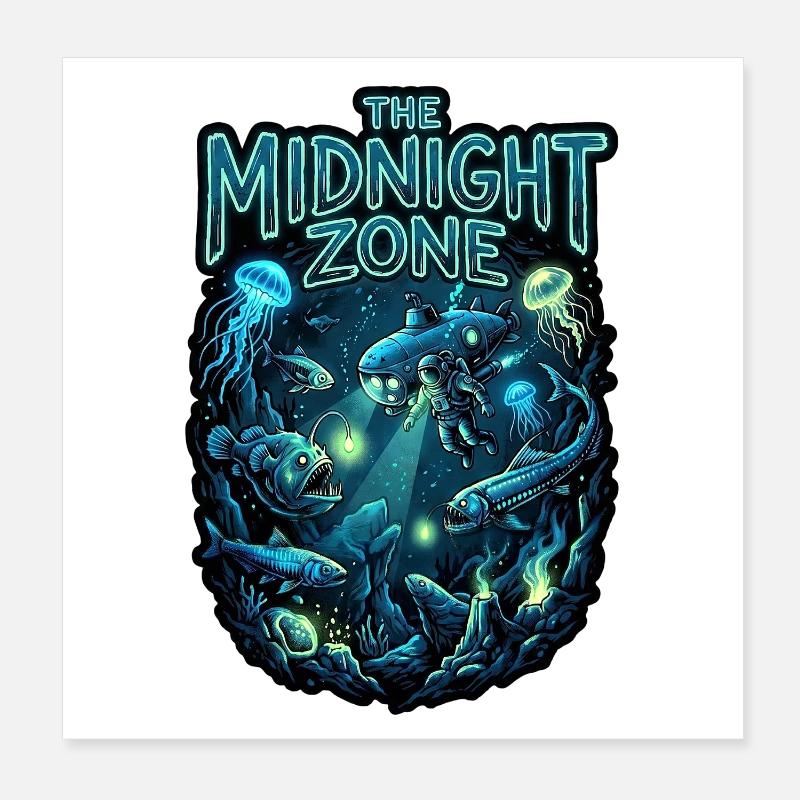 Zone de Minuit Poster 20 x 20 cm
