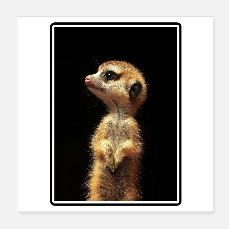 erdmännchen, meerkat, tier, lieblingstier, geschen Poster 20x20 cm