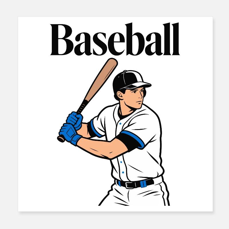 baseball Poster 8" x 8" (20x20 cm)