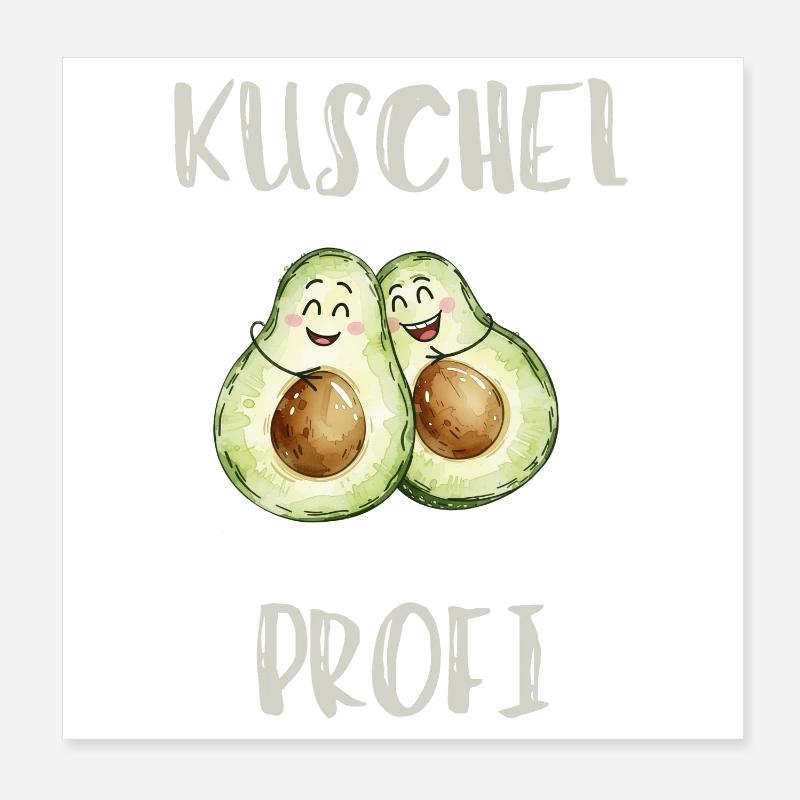 Kuschelige Avocado Profi Poster 20x20 cm